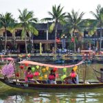 Row boats in Hoi An Vietnam