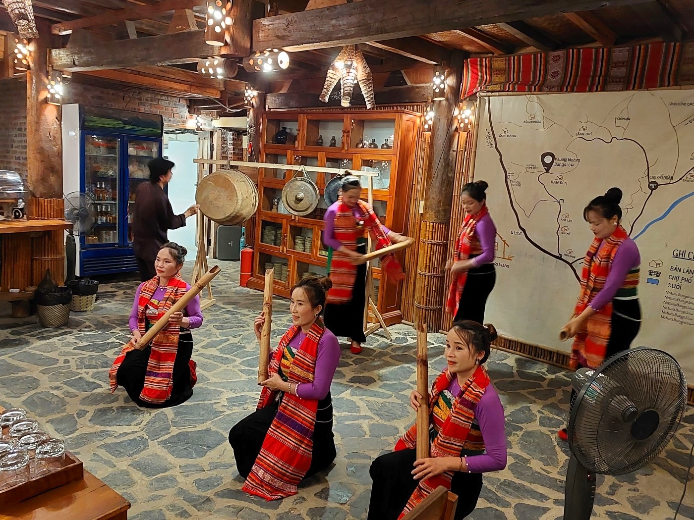 Traditional performance by Thai ethnic people in Pu Luong